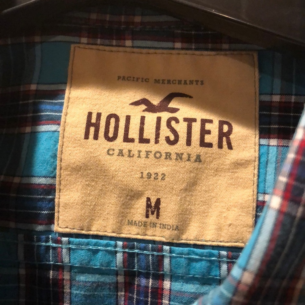 Hollister Blue flannel button up - Picture 2 of 3